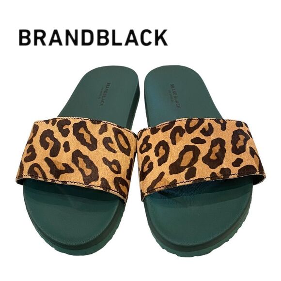 NEW in Box with Dustbag Brandblack Pronto Superlux Leopard Forest Sandals - Picture 3 of 5